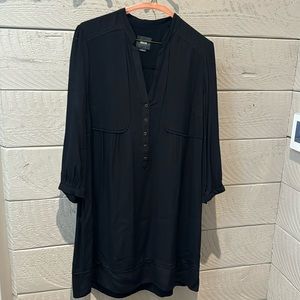Maeve size 8 black dress with gold trimmed buttons